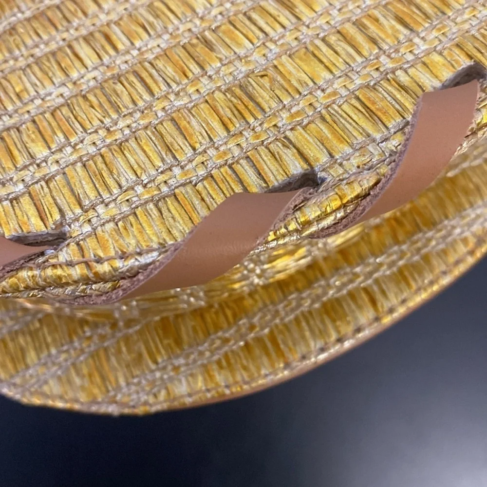 POOLSIDE Metallic Raffia Belt Bag brand new with tags